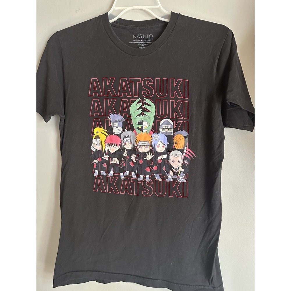 Naruto Shippuden Akatsuki Chibi Members Anime T-Shirt‎ Adult Medium Black Shonen